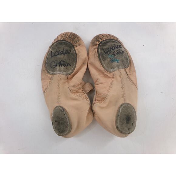 Dance Ballet Shoes DanzNMotion Child 2M Leather Stretch Cross Strap Split Sole - Picture 5 of 5